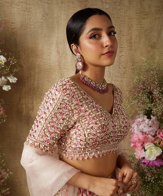 Pop Pink Printed Lehenga Set 3