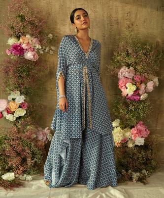 Turkish blue kaftan set 1