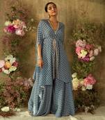 Turkish blue kaftan set