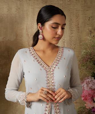 Light grey kurta set 2