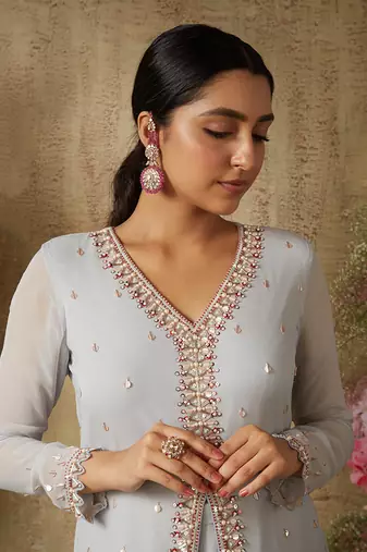 Light grey kurta set