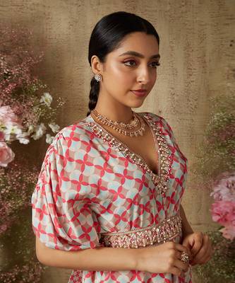 Pop pink gharara set 2