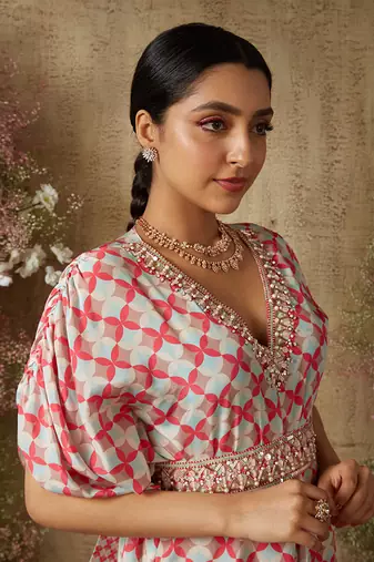 Pop pink gharara set