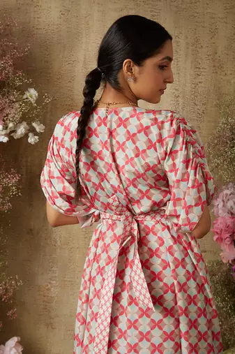 Pop pink gharara set