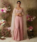 Pop pink bustier and gharara set