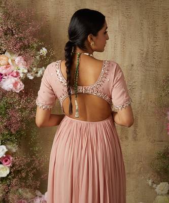 Blush pink anarkali 2