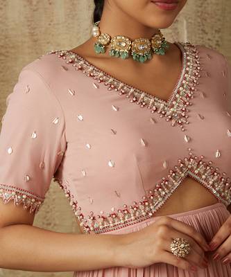 Blush pink anarkali 3