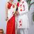 Matching Combo Couple Outfit With White Saree And Mens Kurta