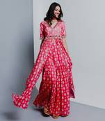 Fuchsia pink gharara set