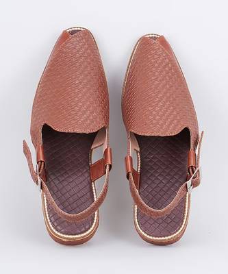 Tan brown leather slip on mules 1