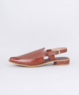 Tan brown leather slip on mules 2