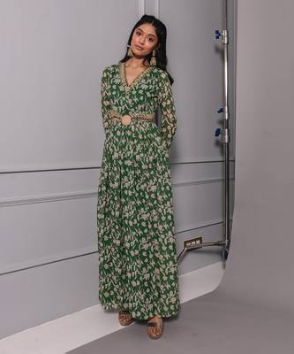 Green cut out anarkali 2
