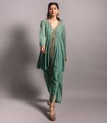 Aqua panel short kurta set