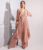 Multicolour printed kaftan set