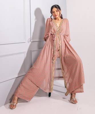 Multicolour printed kaftan set 3