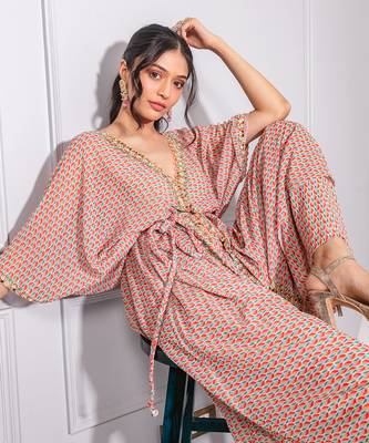 Multicolour printed kaftan set 4