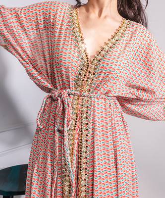 Multicolour printed kaftan set 5