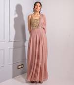 Multicolour printed cape set