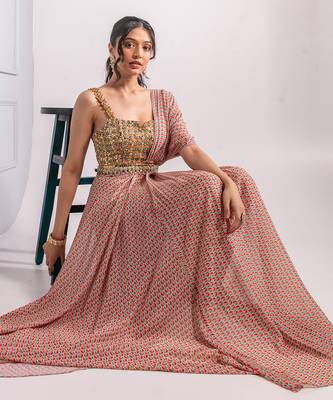Multicolour printed cape set 3