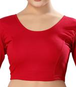 Non - Padded Cotton Lycra Round Neck Blouse