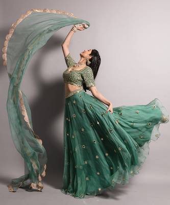 Aqua Lehenga set 3
