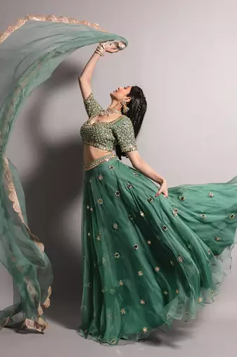 Aqua Lehenga set