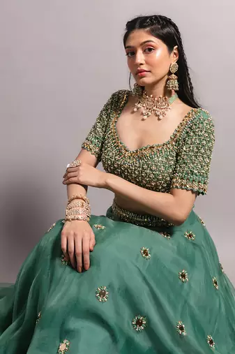 Aqua Lehenga set
