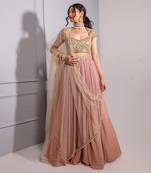 Multicolour Printed Lehenga Set