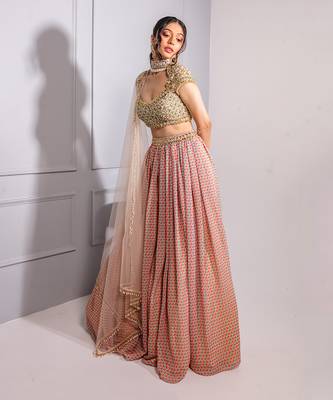 Multicolour Printed Lehenga Set 2