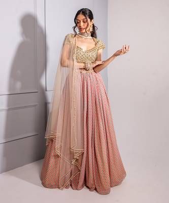 Multicolour Printed Lehenga Set 3