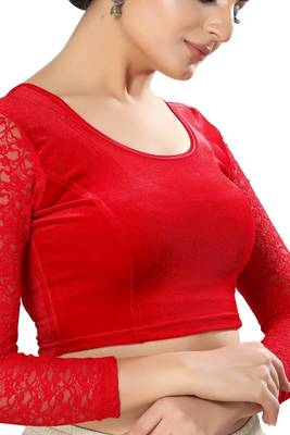 Non - Padded Cotton Lycra Round Neck Blouse 3