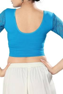 Non - Padded Cotton Lycra Round Neck Blouse 2