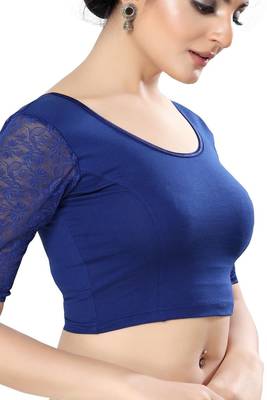 Non - Padded Cotton Lycra Round Neck Blouse 4