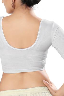 Non - Padded Shimmer Round Neck Blouse 2