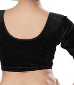 Non - Padded Velvet Round Neck Blouse