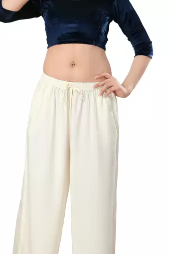 Non - Padded Velvet Round Neck Blouse