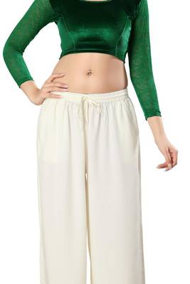 Non - Padded Velvet Round Neck Blouse 5