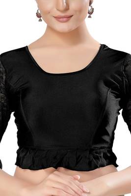 Non - Padded Shimmer Round Neck Blouse 1