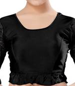Non - Padded Shimmer Round Neck Blouse