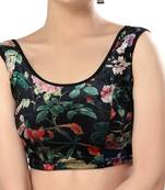 Non - Padded Velvet Round Neck Blouse