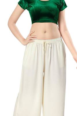 Non - Padded Velvet Round Neck Blouse 5