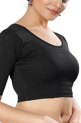 Non - Padded Georgette Round Neck Blouse