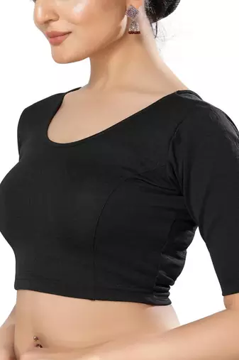 Non - Padded Georgette Round Neck Blouse