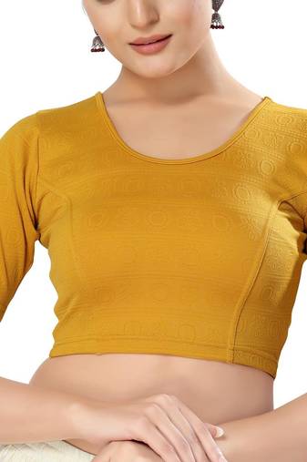 Non - Padded Georgette Round Neck Blouse