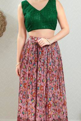 Padded Brocade V-Neck Blouse 5