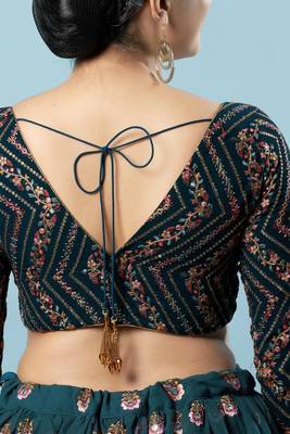 Padded Silk V-Neck Blouse 2