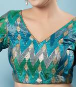 Multicolor Silk Printed Readymade Blouse