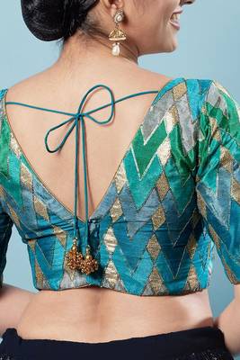 Multicolor Silk Printed Readymade Blouse 2