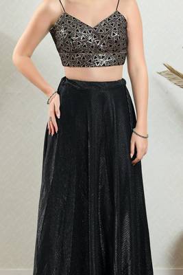 Padded Brocade V-Neck Blouse 5