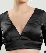 Padded Silk V-Neck Blouse